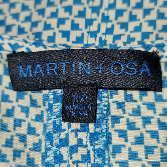 MARTIN & OSA Size XS Silk Graphic Print Racer Back Trapeze A Line Tank Top - Picture 4 of 5